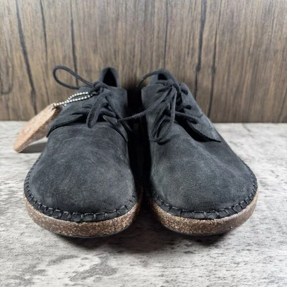Birkenstock Gary Black Suede Leather Lace-Up Derby Shoes Women's Size 36 US 5 - Picture 5 of 9